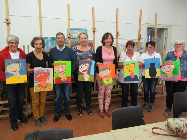 Foto-impressie workshop “modern schilderen” voor Wassenaarse&nbsp;vrijwilligers